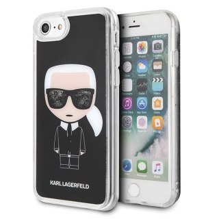 Oryginalne Etui Karl Lagerfeld do iPhone 7 / 8 / SE 2020 czarny/black Iconic Glitter