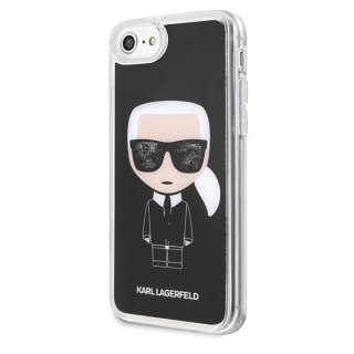 Oryginalne Etui Karl Lagerfeld do iPhone 7 / 8 / SE 2020 czarny/black Iconic Glitter