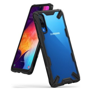 Etui z żelową ramką Ringke Fusion X do Samsung Galaxy A70 czarny