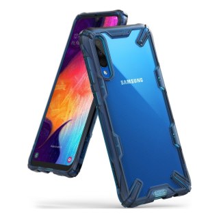 Etui pancerny pokrowiec z ramką Ringke Fusion X do Samsung Galaxy A70 niebieski