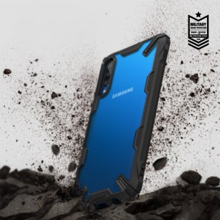 Etui pancerny pokrowiec z ramką Ringke Fusion X do Samsung Galaxy A70 niebieski