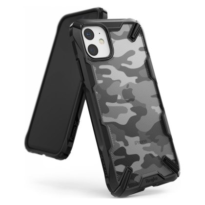 Etui pancerne z ramką do iPhone 11 czarny Camo Black