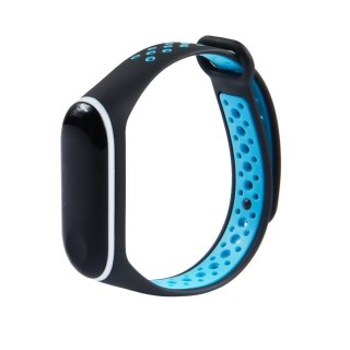 Silikonowa opaska do Xiaomi Mi Band 4 / Mi Band 3 Dots czarno-niebieski