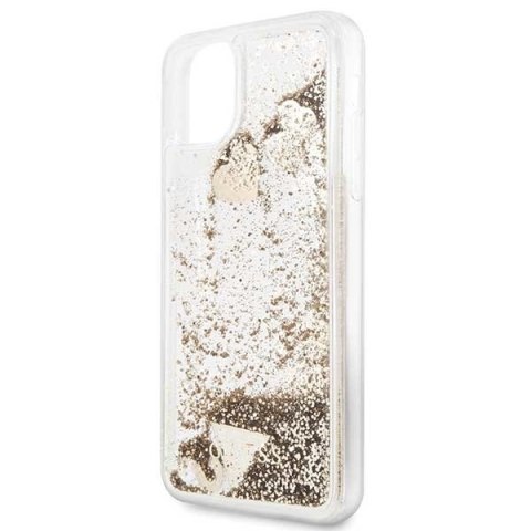 Etui Guess do iPhone 11 Pro Max gold/złoty hard case Glitter Hearts