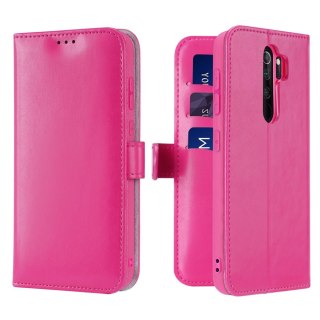 Etui portfel pokrowiec z klapką Dux Ducis Kado do Xiaomi Redmi Note 8 Pro różowy