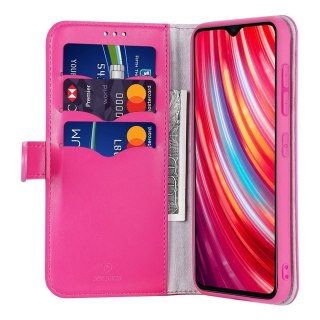 Etui portfel pokrowiec z klapką Dux Ducis Kado do Xiaomi Redmi Note 8 Pro różowy