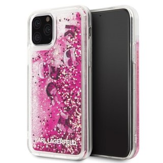 Etui Karl Lagerfeld do iPhone 11 Pro różowo-złoty/rosegold hard case Glitter