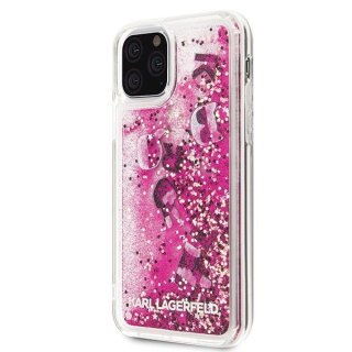 Etui Karl Lagerfeld do iPhone 11 Pro różowo-złoty/rosegold hard case Glitter