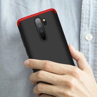 Etui na całą obudowę przód + tył do Xiaomi Redmi 8A czarno-czerwony