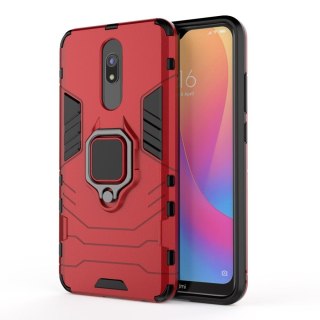 Pancerne hybrydowe etui Ring Armor + magnetyczny uchwyt do Xiaomi Redmi 8A / Xiaomi Redmi 8 czerwony