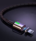 Magnetyczny kabel USB + zestaw końcówek Lightning / USB Typ C / micro USB 3A 1m czarny