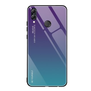 Etui nakładka ze szkła hartowanego Gradient Glass do Huawei P20 Lite zielono-fioletowy