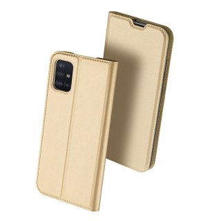 Etui z klapką DUX DUCIS Skin Pro do Samsung Galaxy A51 złoty