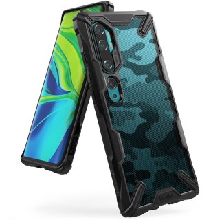 Etui pancerne z ramką Ringke Fusion X Design do Xiaomi Mi Note 10 / Mi Note 10 Pro czarny Camo Black