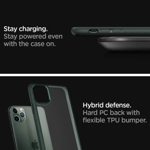 Etui Spigen Ultra Hybrid do Iphone 11 Pro zielony