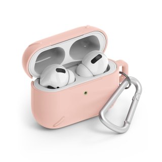 Etui case na słuchawki AirPods Pro + karabińczyk AirPods Pro różowy