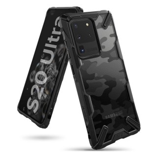 Etui pancerne z ramką Ringke Fusion X Design do Samsung Galaxy S20 Ultra czarny Camo Black