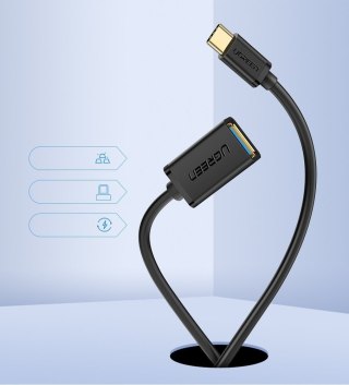 Adapter przejściówka kabel Braders OTG z USB 3.0 na USB Typ C czarny