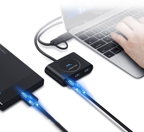 Ugreen rozdzielacz HUB 4x USB 3.0 czarny (20290)