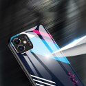 Etui nakładka ze szkła hartowanego Color Glass Case z osłoną na aparat do iPhone 11 pattern 4