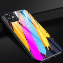Etui nakładka ze szkła hartowanego Color Glass Case z osłoną na aparat do iPhone 11 pattern 4