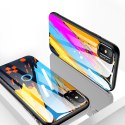 Etui nakładka ze szkła hartowanego Color Glass Case z osłoną na aparat do iPhone XR wzór 1