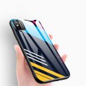 Etui nakładka ze szkła hartowanego Color Glass Case z osłoną na aparat do iPhone XR wzór 5