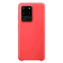 Elastyczne silikonowe etui Silicone Case do Samsung Galaxy S20 Ultra czerwony