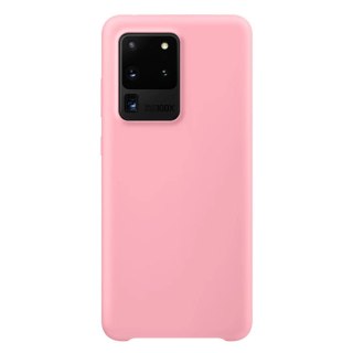 Elastyczne silikonowe etui Silicone Case do Samsung Galaxy S20 Ultra różowy