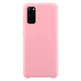 Elastyczne silikonowe etui Silicone Case do Samsung Galaxy S20 różowy