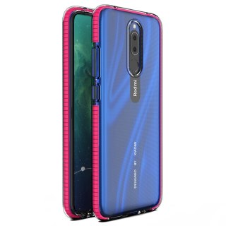 Żelowe etui z kolorową ramką Spring Case do Xiaomi Redmi 8A / Xiaomi Redmi 8 ciemnoróżowy