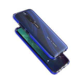 Żelowe etui z kolorową ramką Spring Case do Xiaomi Redmi 8A / Xiaomi Redmi 8 ciemnoróżowy