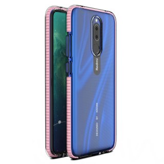 Żelowe etui z kolorową ramką Spring Case do Xiaomi Redmi 8A / Xiaomi Redmi 8 jasnoróżowy