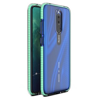 Żelowe etui z kolorową ramką Spring Case do Xiaomi Redmi 8A / Xiaomi Redmi 8 miętowy