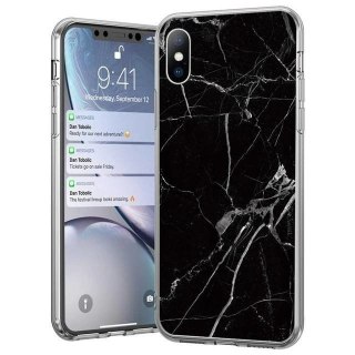 Żelowe etui marmur do Huawei P40 Lite czarny