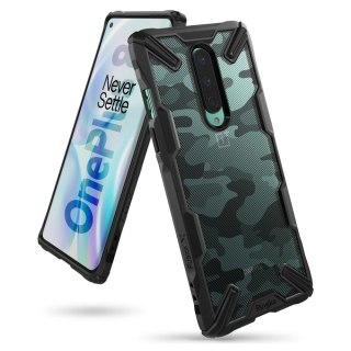 Etui pancerne z ramką Ringke Fusion X Design do OnePlus 8 czarny Camo Black