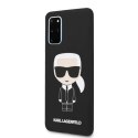 Oryginalne Etui Karl Lagerfeld do Samsung S20+ hardcase czarny/black Silicone Iconic