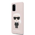 Etui Karl Lagerfeld do Samsung Galaxy S20+ Plus jasnoróżowy/light pink Silicone Iconic