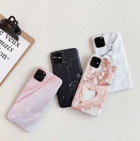Wozinsky Marble żelowe etui pokrowiec marmur Xiaomi Mi Note 10 Lite różowy