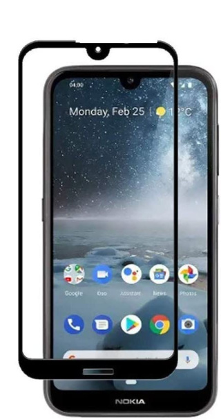 Szkło hartowane na cały ekran z ramką do Nokia 6.2 / 7.2 czarny