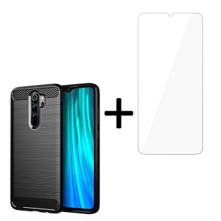 Etui pancerne + szkło do Xiaomi Redmi Note 8 Pro czarny