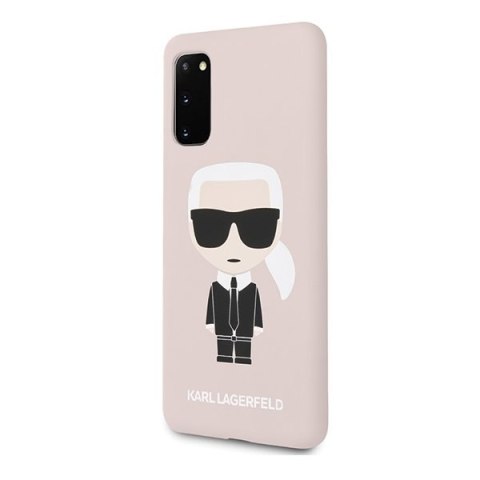 Etui Karl Lagerfeld do Samsung Galaxy S20 jasnoróżowy/light pink Silicone Iconic