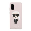 Etui Karl Lagerfeld do Samsung Galaxy S20 jasnoróżowy/light pink Silicone Iconic