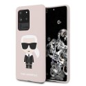Etui Karl Lagerfeld do Samsung Galaxy S20 Ultra jasnoróżowy/pink Silicone Iconic