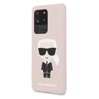 Etui Karl Lagerfeld do Samsung Galaxy S20 Ultra jasnoróżowy/pink Silicone Iconic