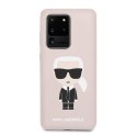 Etui Karl Lagerfeld do Samsung Galaxy S20 Ultra jasnoróżowy/pink Silicone Iconic