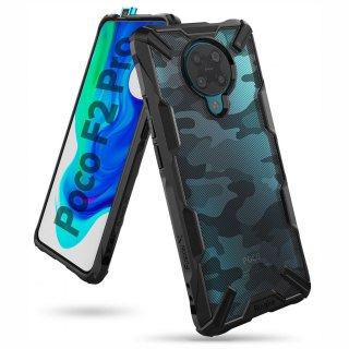 Etui pancerne z ramką Ringke Fusion X Design do Xiaomi Redmi K30 Pro / Poco F2 Pro czarny Camo Black