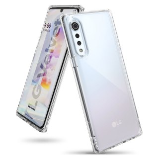 Etui pokrowiec z żelową ramką Ringke Fusion do LG Velvet przezroczysty