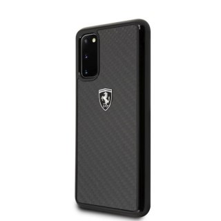 Etui Ferrari Hardcase do Samsung Galaxy S20 czarny Carbon Heritage