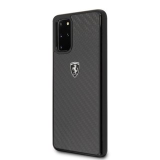 Etui Ferrari Hardcase do Samsung Galaxy S20+ czarny Carbon Heritage